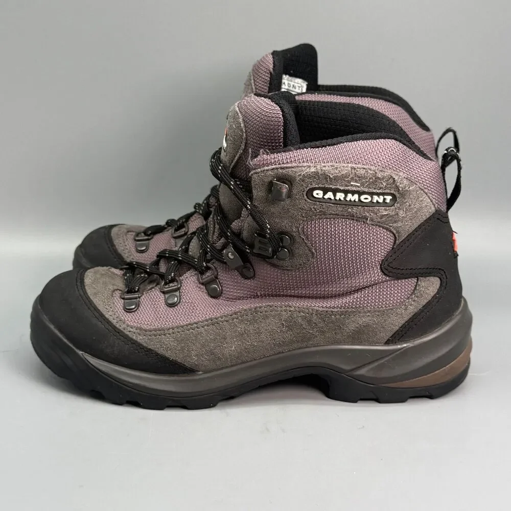 Garmont Women’s 6.5 Gray Black Lace Up Trekking Cap Toe Waterproof Hiking Boots